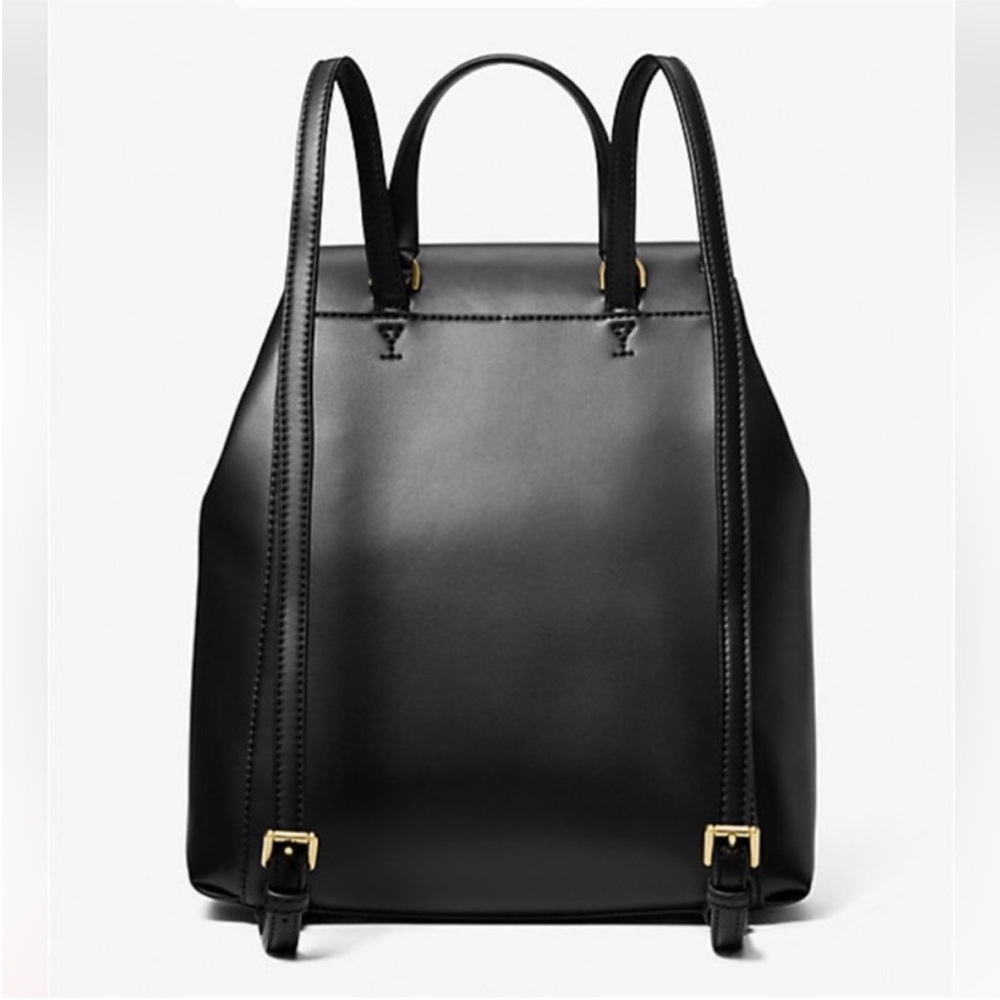 Michael Kors Black Leather
Backpack with Gold Hardware - Picture 5 of 14